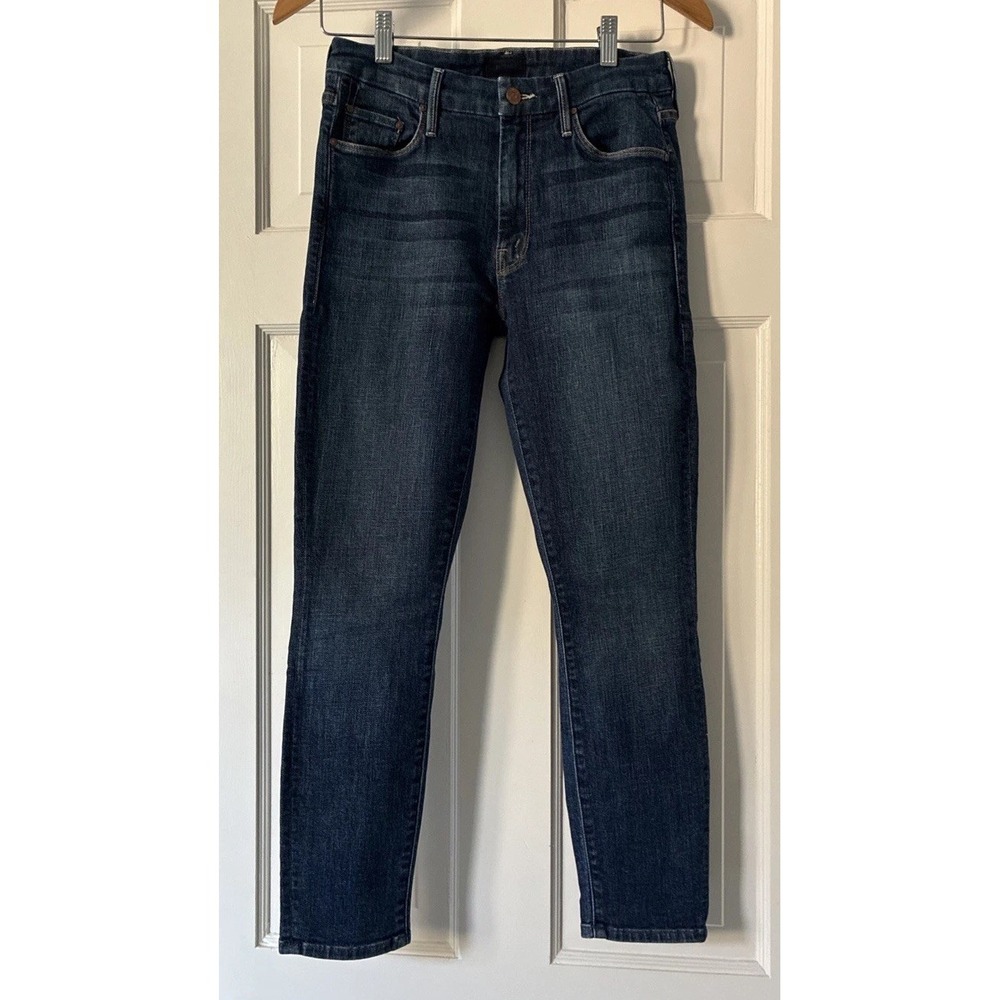 Mother The Looker Crop Switch It Up High Rise Blue Denim Skinny Jeans Size 27